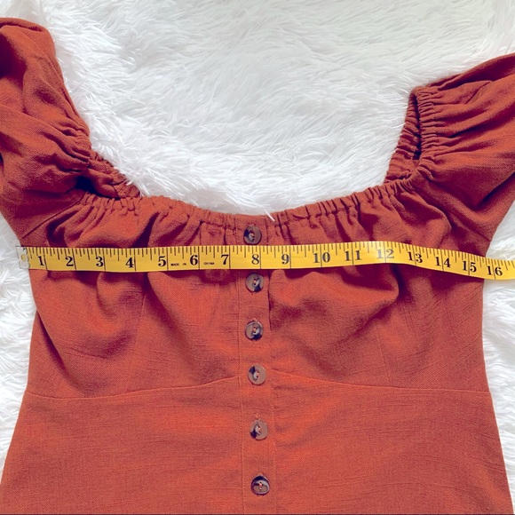 NWT Spell & the Gypsy Rani Mini Dress Rust Linen S - Picture 12 of 14